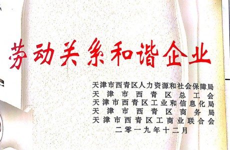 2019年勞動(dòng)關(guān)系和諧企業(yè)